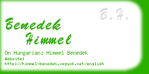 benedek himmel business card